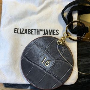 NWT Elizabeth and James leather keychain